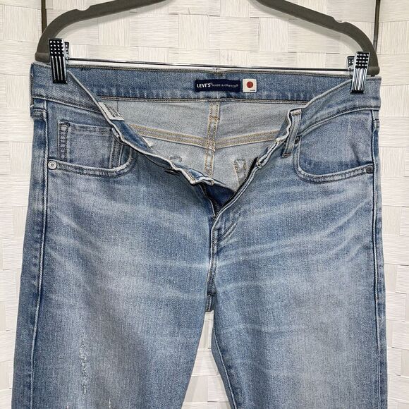 Levi’s Made&Crafted Patch Distressed Selvage Jeans Boyfriend Fit Size 28 - Picture 10 of 14